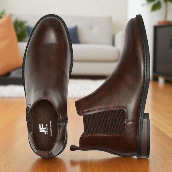 NEW!!! JF LEONARD MENS BROWN BOOTS ANKLE SHOES - SIZE 10 M main image 4